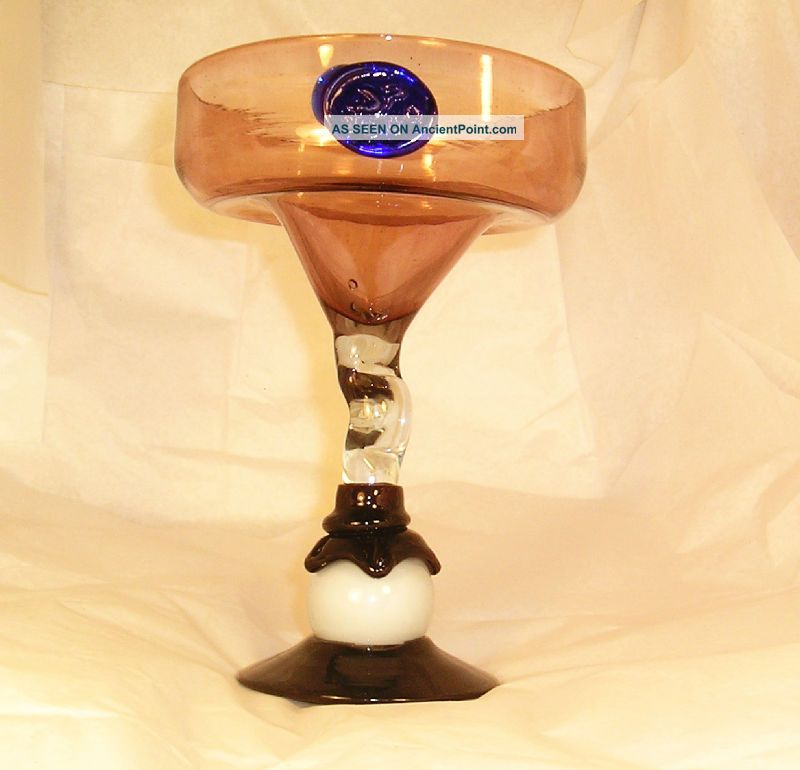 Vintage Wonderful Memphis Art Glass Centerpiece D5 Mid-Century Modernism photo