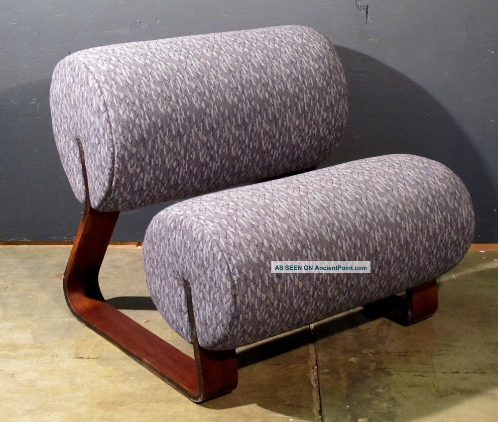 Awesome Vintage Danish Modern Crazy Strange Lounge Chair Bent Wood Eames Era Post-1950 photo