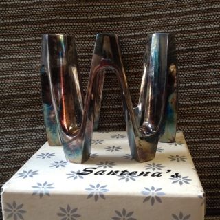 Dansk Designs Ihq France Crown Silver Plate Taper Candle Holder Mcm Mid Century photo