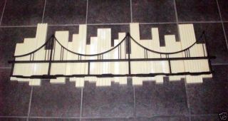 Vintage Midcentury Era Hanging City Scape Sky Line photo