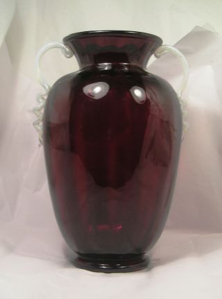 Wonderful Vintage Italian Murano Art Glass Vase Q28 photo