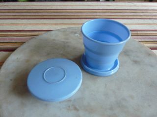 Vintage/retro Collapsible Blue Plastic Cup - A Selcol Product photo