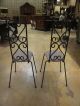 Vintage Mid Century Modern Cast Iron Parlor Chairs Post-1950 photo 3