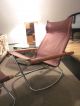 Mid Century Chrome + Canvas Collapsing Rocker And Ottoman C1960s Post-1950 photo 3