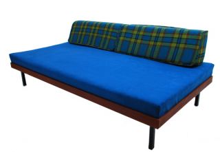 Mid Century Danish Modern Day Bed Teak Frame Spring Cushion Condition photo
