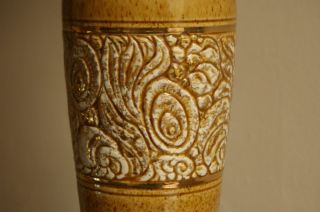 Gold Yellow Ceramic Lamp Mid Century Modern Vintage 60s photo