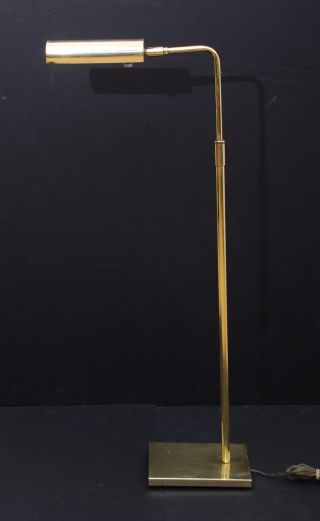 Koch Lowy Adjustable Floor Task Lamp Brass Mid Century Modern Hollywood photo