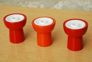 Danish Modern Lonborg Candle Holders Red Orange Mid Century Modern I Like Mike ' S photo