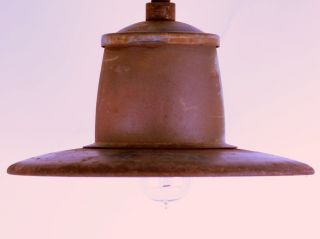 Pilgrim Hat Lamp Old Vintage Blue Hanging Pendant Light Industrial Modern Shabby photo
