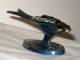 Mid Century Israel Brass Blue Enamel Fish Nut Cracker Mid-Century Modernism photo 2