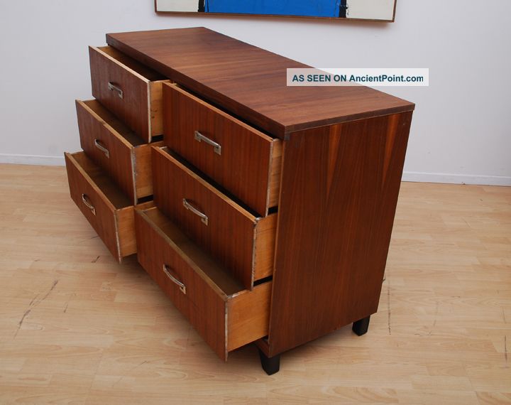 Mid Century Modern Walnut Double Dresser Eames Era Mid-Century Modernism photo