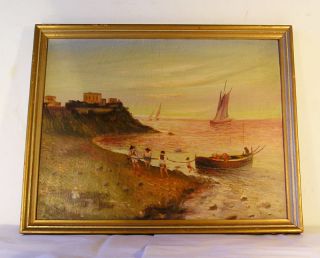 Vintage Painting T.  Magliocchi Pittsburgh Italian Painter D10 photo