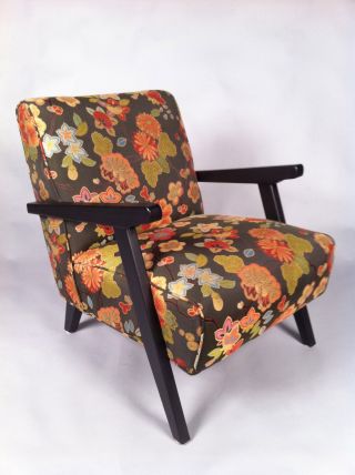 Pair Of Refurbished Mid Century Lounge Chairs photo