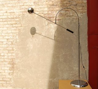 Sonneman Orbiter Floor Lamp Signed Mid Century Modern photo