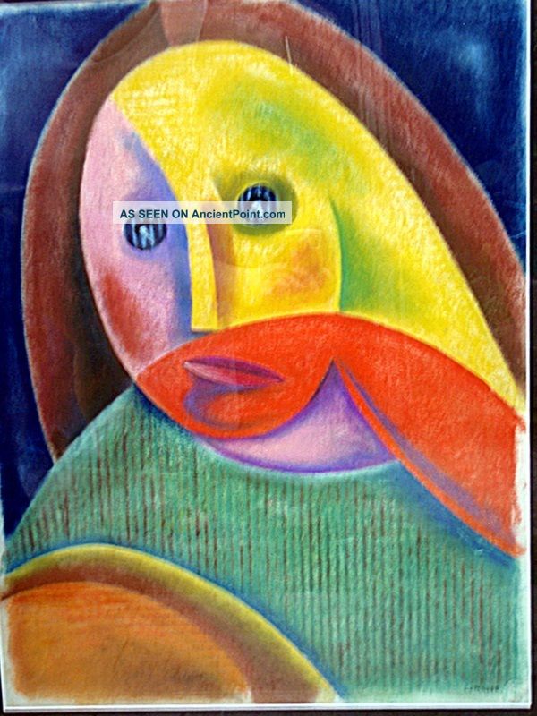 Stunning Mid Century Modern Abstract Painting Lj Miller New York