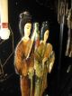 Mid Century Black Lacquer Applied Asian Figures Chest Mid-Century Modernism photo 3
