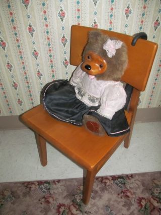 Myrtle Desk Co.  Mid Century Modern Maple Library Chair Nebraska State College photo