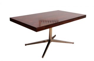 Florence Knoll Small Rosewood Desk Chrome Plated Legs Mid Century Modern photo