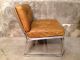 Very Rare Pair Of Karl Ekselius Leather And Aluminum Lounge Chairs Mid-Century Modernism photo 3