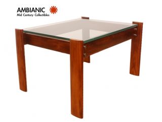 1960 ' S Brazil Percival Lafer Exotic Imboya Rosewood Mid Century Sidetable photo