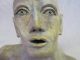 Terracotta Mid Century Modern Bust Head Sculpture - Great Artwork - Detailed Mid-Century Modernism photo 3