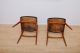 Mid Century Modern Pair Of Italian Mahogany Chairs Sculptural Shape Leggera Mid-Century Modernism photo 9