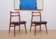 Mid Century Modern Pair Of Italian Mahogany Chairs Sculptural Shape Leggera Mid-Century Modernism photo 4