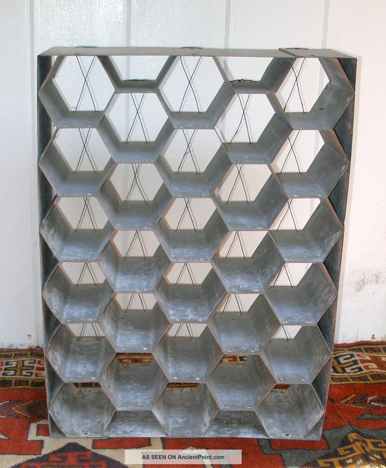 28 Bottle Industrial Loft Steampunk Wine Rack Bar Cellar Machine Age Table Base Mid-Century Modernism photo