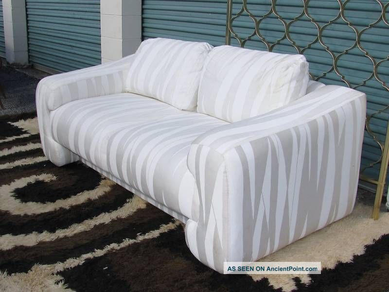 Post Modern 80 ' S Directional Furniture Loveseat Sofa Mid-Century Modernism photo