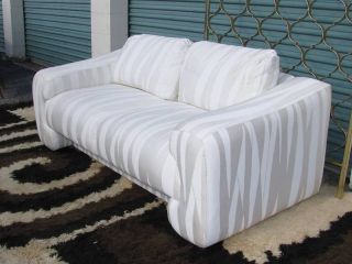 Post Modern 80 ' S Directional Furniture Loveseat Sofa photo