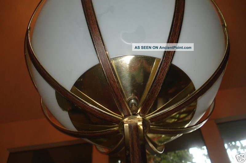 Rare 60 ' S Laurel Floor Lamp Brass/ Rosewood Inlay Mid-Century Modernism photo