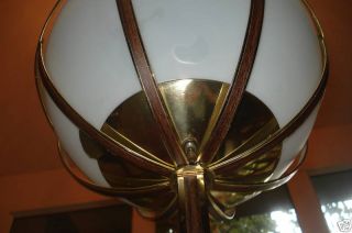 Rare 60 ' S Laurel Floor Lamp Brass/ Rosewood Inlay photo