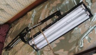 Mid Century Made In Sweden Industrial Spring Loaded Work Desk Lamp - - It Works photo