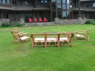 Mid Century Bamboo 8 Piece Patio Set From Great Aunts California Beach House photo