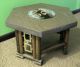 Mid Century Tiki Rattan Asian Enamel Side End Table Mid-Century Modernism photo 1