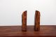 Mid Century Modern Cocobolo Bookends Solid Wood Mid-Century Modernism photo 3
