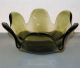 Modern Glass Bowl Mid 20th Century Optically Intriguing Flower Shape American Mid-Century Modernism photo 3