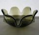 Modern Glass Bowl Mid 20th Century Optically Intriguing Flower Shape American Mid-Century Modernism photo 4