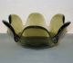 Modern Glass Bowl Mid 20th Century Optically Intriguing Flower Shape American Mid-Century Modernism photo 5