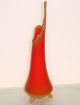 Intensely Flamboyant Modern Glass Vase Mid 20th C American Almost 13 