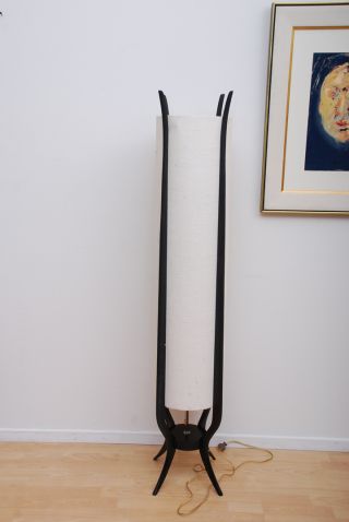Mid Century Modern Floor Lamp Cigar Shape Retro Atomic Ranch Eames Era photo