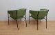 Mid Century Modern Calstyle Mccobb Pair Of Club Lounge Chairs Metal Green Mid-Century Modernism photo 9