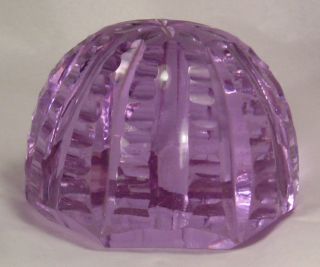 Wonderful Antique Murano Cut Art Glass Paperweight Q22 photo