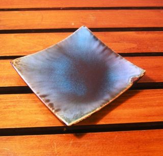 Japanese Raku Pottery Dish A21 photo