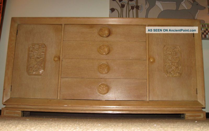 James Mont Asian Chinese Style Limed Oak Buffet Side Board California Modern Mid-Century Modernism photo