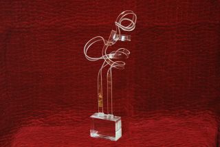 Lucite Smoke Swirling Table Sculpture I Like Mikes Mid Century Modern 300+ Items photo
