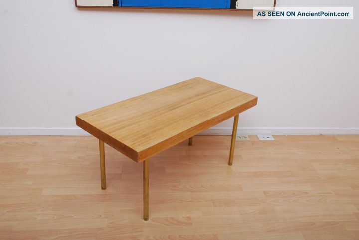 Mid Century Modern Coffee Table Solid Mahogany With Solid Brass Legs Studio Made Mid-Century Modernism photo