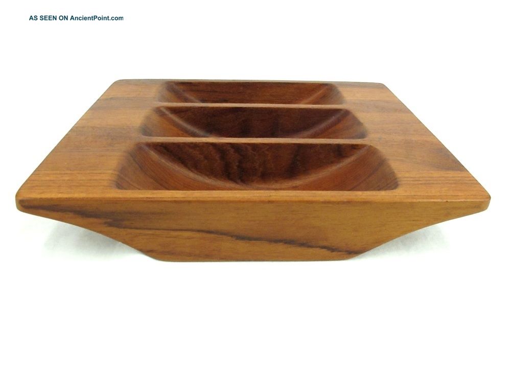 Dansk Divided Serving Bowl Tray Platter Teak Denmark Jens Quistgaard Ihq Mid-Century Modernism photo