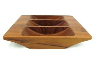 Dansk Divided Serving Bowl Tray Platter Teak Denmark Jens Quistgaard Ihq photo