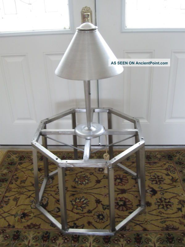 Mid Century Sculptured Octagonal Stainless Steel Table Mid-Century Modernism photo